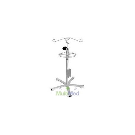 Portavenoclisis p/bomba de infusion base de 5 puntas cromado
