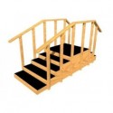 Escalera recta con 5 y 3 paldaños