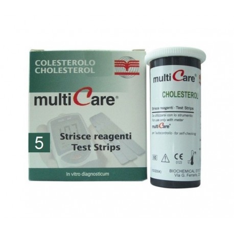 Tiras reactivas Multicare para colesterol