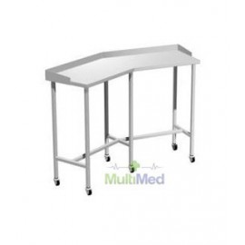 Mesa riñon estructura cromada