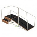 Rampa con escalera angular